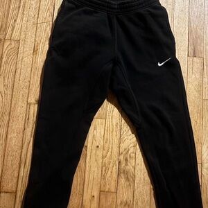 Nike Kids Black Sweatpants with White Logo
